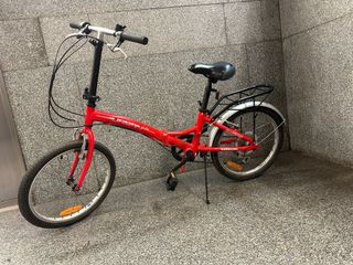 Bicicleta Plegable Urbana Roja