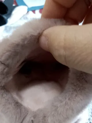 Guanti rosa cipria con bottoni