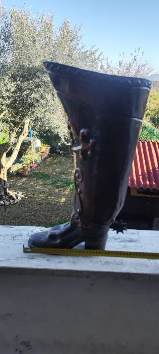 Portaombrelli stivale in ottone