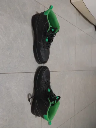 Zapatillas Altas Minecraft Negras y Verdes