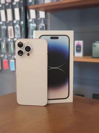IPHONE 14 PRO MAX 128GB PLATA BATE. 100%