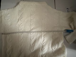 Vestito lana panna collo alto