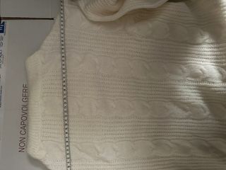 Vestito lana panna collo alto