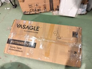 VASAGLE Tocador Industrial con Espejo Triple y Taburete