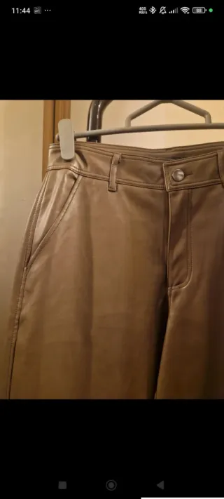 Pantalón cuero cris oscuro