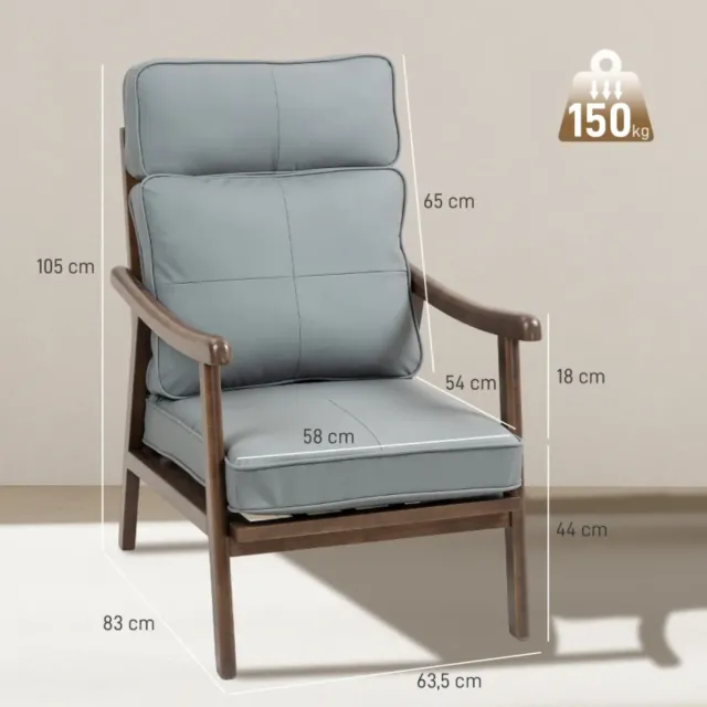 Butacas de tela y madera en liquidación