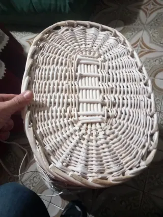 Cesto de mimbre para la ropa
