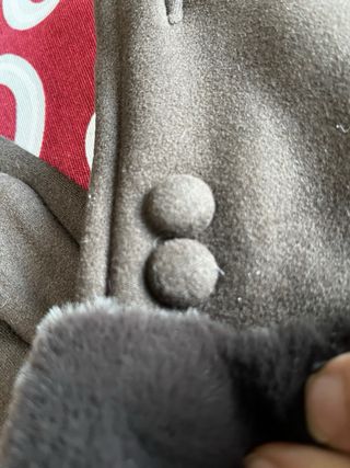 Guanti marroni donna con bottoni