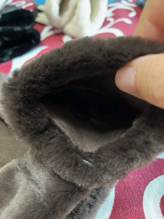 Guanti marroni donna con bottoni