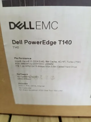 DELL PowerEdge T140 servidor 3,5 GHz 8 GB Torre