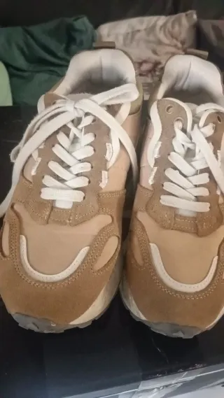 Botines Zara Beige y Marrón