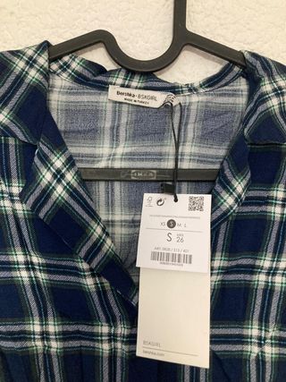 Camisa cuadros Bershka Talla S