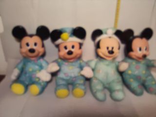 4 Peluche Topolino Disney Pigiami Vintage