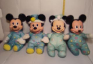 4 Peluche Topolino Disney Pigiami Vintage