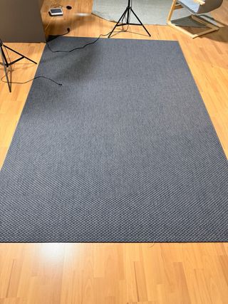 Alfombra gris y negra 200x300