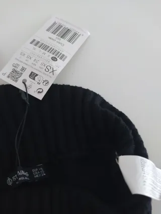 Leggings negros punto Stradivarius T.XS