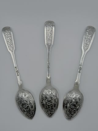Set di 3 cucchiaini da tè in argento 84 - 1873