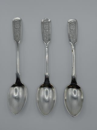 Set di 3 cucchiaini da tè in argento 84 - 1873