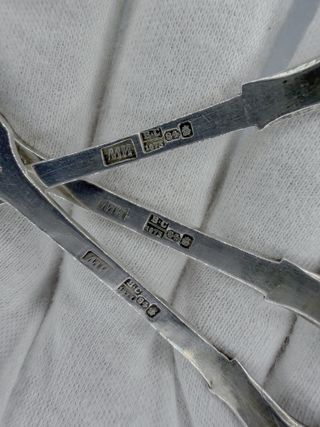 Set di 3 cucchiaini da tè in argento 84 - 1873