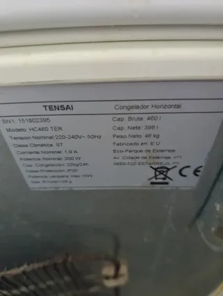 Congelatore orizzontale bianco