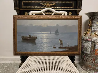 Antico dipinto marina