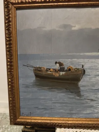 Antico dipinto marina