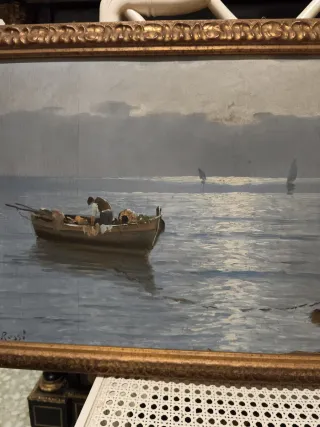 Antico dipinto marina