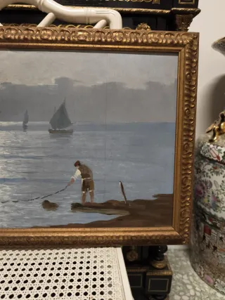 Antico dipinto marina
