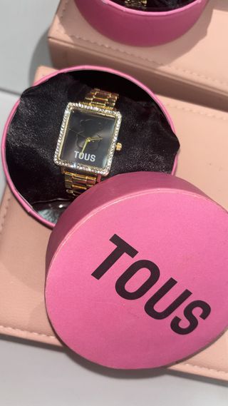 Reloj Tous Dorado y Negro con Bisel Brillante