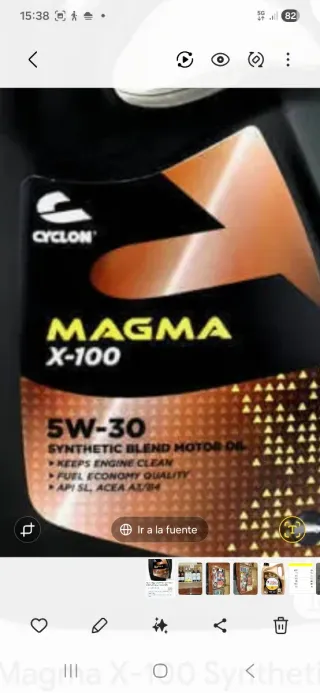 Aceite Cyclon Magma X-100 5W-30 5L