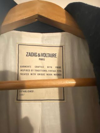 Abrigo Zadig & Voltaire Lana Talla 40 azul marino