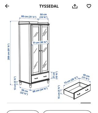Guardaroba Tyssedal Ikea con Specchi