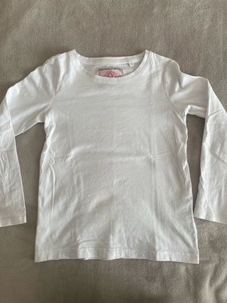Camiseta manga larga niña blanca