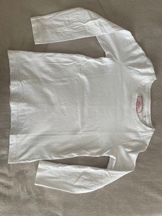 Camiseta manga larga niña blanca
