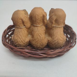 Figura di Cani in Cestino di Pietra