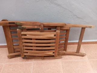 Hamaca de Teca Plegable