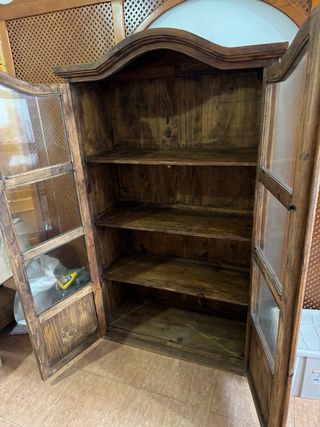 Vitrina Madera Maciza Estilo Mexicano
