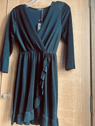 Vestido fiesta corto Lycra brillante