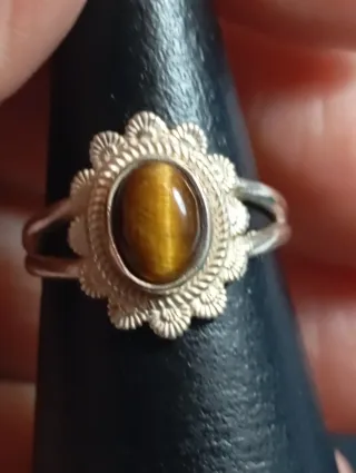 Anillo Plata Ley Ojo Tigre
