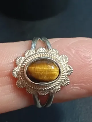 Anillo Plata Ley Ojo Tigre