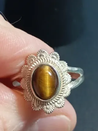 Anillo Plata Ley Ojo Tigre