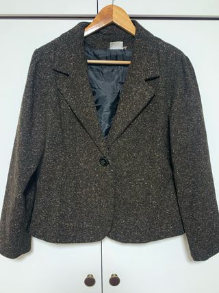 Chaqueta jaspeada marrón