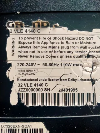 Se Vende Placa T-COM de TV GRUNDIG LC320EXN