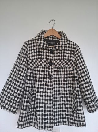 Abrigo pata de gallo manga 3/4