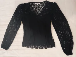 Camiseta Morgan encaje manga larga talla S