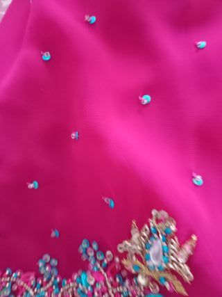 Traje Indú Azul y Rosa