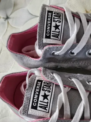 Zapatillas Converse Grises y Rosas Talla X