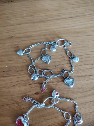 Lote 2 pulseras Guess originales acero