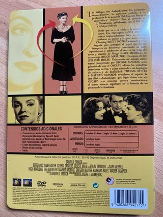 DVD Eva al Desnudo (All About Eve) 2 Discos