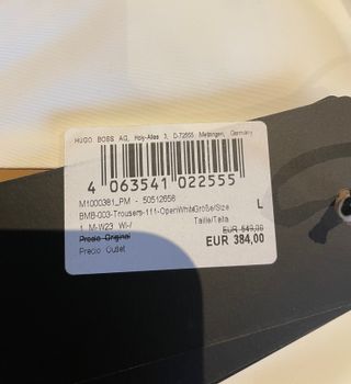 Pantalones de esquí BOSS blancos y negros